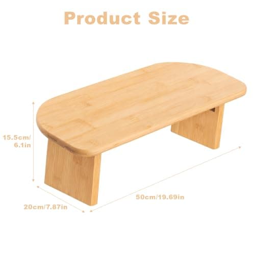 BLOMZA Folding Bamboo Meditation Bench Portable Zen Stool Lightweight Kneeling Prayer Stool Sitting Stool Meditation Seat Outdoor Camping Stool Foldable Stool for Yoga Travel Home Use — view 3