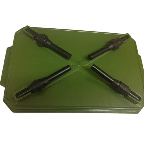 BZS Plastic Folding Fishing Bivvy Bait Table Camping Mini Drinks Table Light Weight Green 39cm x 25cm — view 3