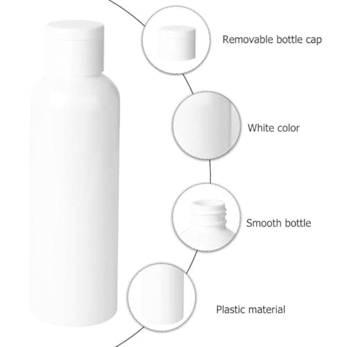 Abaodam 5 Pack White Cosmetic Refill Bottles 200ml Plastic — view 5