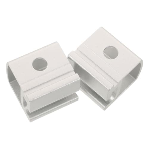 2pcs Camping Table Slide Lock, Silver Aluminum Alloy Extension Clamp
