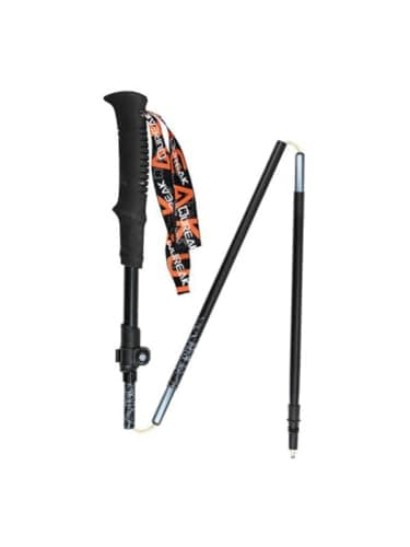 Collapsible Outdoor Hiking Trekking Poles,Folding Backpacking Climbing Cane,125cm Travel Walking Sticks with Non-Slip Handle,7.76oz Ultralight Nordic Hiking Poles (orange)