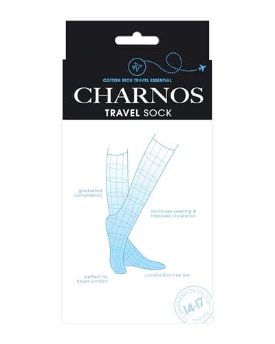 Charnos Unisex Travel Flight Socks Black Small — view 3