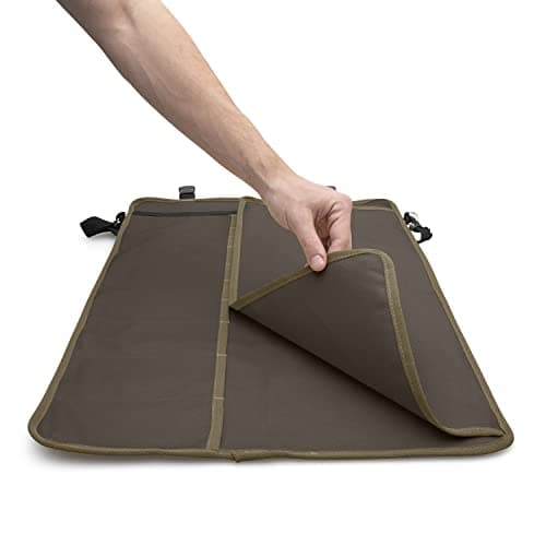 OUTSTANDER Chefs Knife Roll Bag with 11 Slots, Heavy Duty 16OZ Waxed Canvas Knives Case for Camping, Waterproof Storage Tool Wrap for Equipment of Chef, Comes with Shoulder Strap (Brown) — view 5