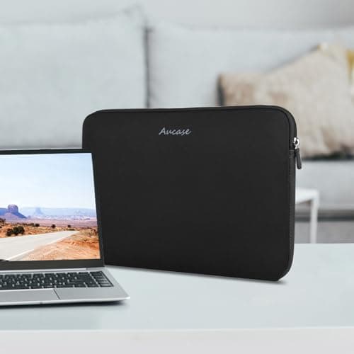 Aucase Laptop Case Sleeve 13.3 14 Inch, Thickest Lightest Water Resistant Neoprene Protective Laptop Bag for Men and Women, Compatible with MacBook 15.3''/ Air 15'' M3 M2, Chromebook — view 5