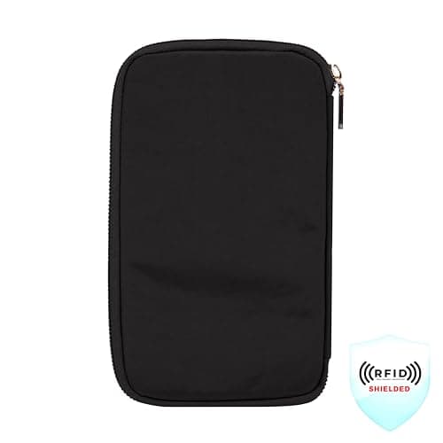 Travelon RFID Blocking Family Passport Zip Wallet, Black, 4.75 x 0.75 x 8.25, RFID Blocking Family Passport Wallet — view 6