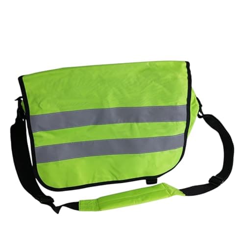 High Visibility Messenger Bag, 43 x 31 x 12 cm, Waterproof, Laptop Compartment, Hi Vis Yellow, Pack of 2, Hi Viz, Reflective, Safety, Work — view 3