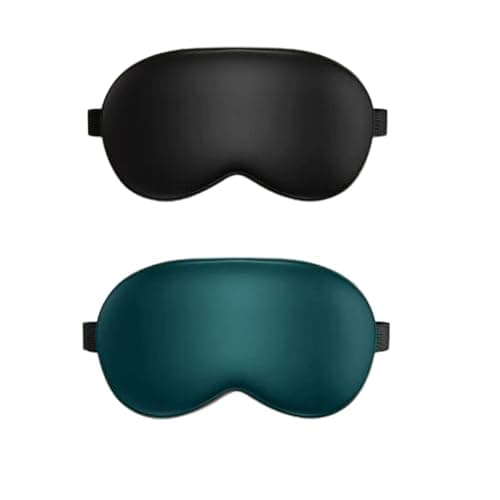 JCKD 2 Pieces Anti-Light Silk Sleep face mask, Soft and Comfortable Eye Masks, Adjustable Eye Masks, Suitable for Children, Men and Women, Travel, Rest Sleep face mask (2 Colours)