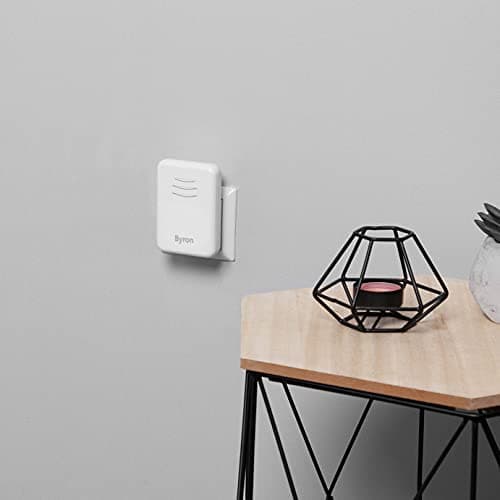Byron Wireless Doorbell Set, Portable Battery-powered Chime & Plug-In Chime, 150m Range in open field, 16 Melodies, DBY-22314UK — view 2