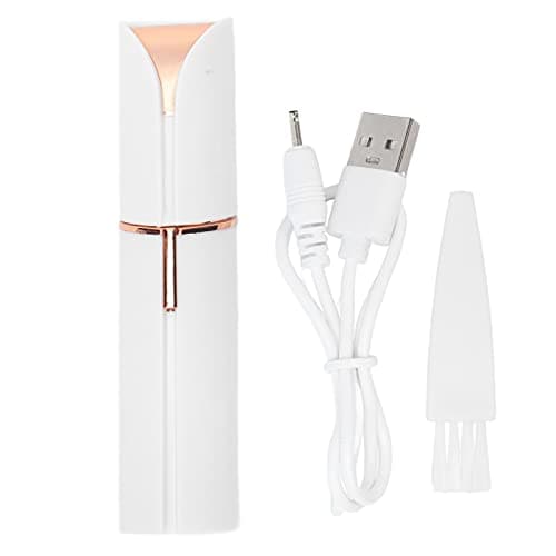 Denash Facial Hair Trimmer, Electric Face for Women, Lipstick Shaped Mini USB Charging Shaver, Portable Hair Remover for Travel Touch Up (White UBS Charging) — view 6