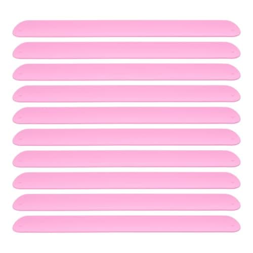 10pcs Pink Silicone Fastener Bands for Wrap Rolls, Flexible Storage
