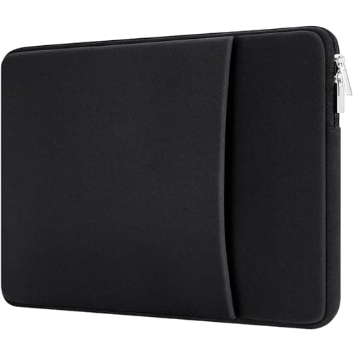 MicaYoung 15 Inch Laptop Sleeve Shockproof Cover with Pocket for 15 Inch MacBook Air M3 M2 Pro A1707 A1990 Samsung Notebook 9 Pen Pro Surface Laptop 3 4 15", Black