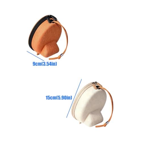 CUNZJIA Portable Travel Case, Round Hard Shell, Closure, Wrist Strap Carry, Daily Storage, Bag Companion — view 2