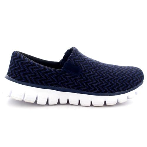 Get Fit Women’s Slip-On Walking Shoes - Lightweight Breathable Trainers with Memory Foam - Casual Work Sneakers - Comfortable Gym, Travel & Everyday Wear - Navy - UK4/EU37 — view 3