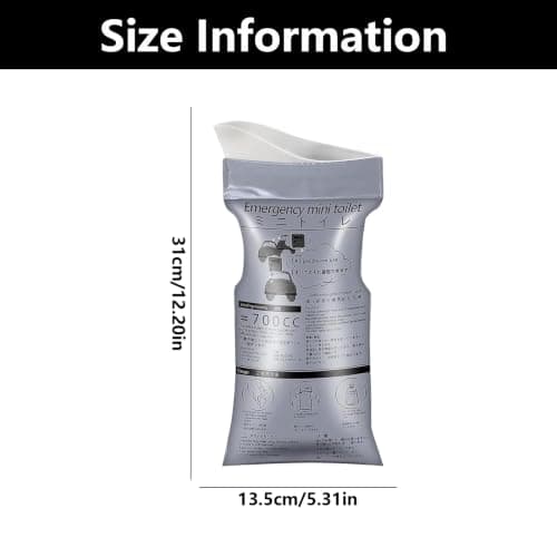 yunfeen 6 PCS Disposable Urine Bags, 700ml Emergency Camping Pee Bags, Emergency Mini Toilet Bags, Urine Bags for Men, for Men Women Kids Children Patient, Camping Travel and Traffic Jam — view 2
