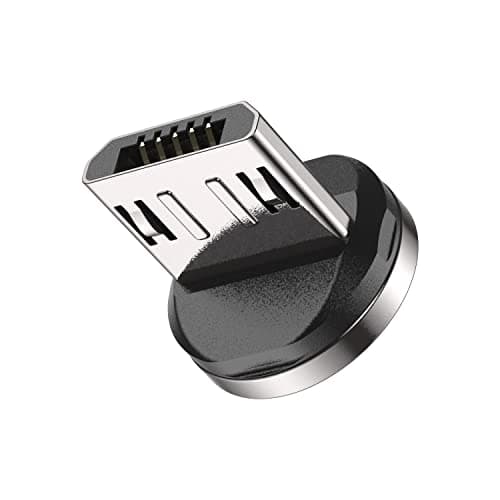 VAFOTON Micro USB Fast Charging Magnetic Charging Cable Adapter [3-Pack], 9-Pin Magnetic Connector Tip Heads 360° Rotating Plug for Small Fan/Micro USB Device — view 2