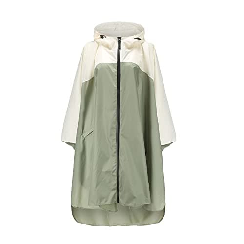 LHHMZ Women Waterproof Rain Poncho Jackets Coats Lightweight Packable Hooded Raincoats Outdoor Rain Cape