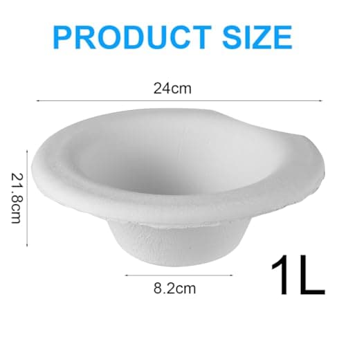 Disposable Paper Vomit Bowl 15 Pack 1000ML Emergency Pulp Sick Bowls Eco Friendly Nausea Container Urine Collection Hat for Toilet — view 2