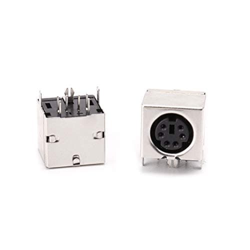 YIGZYCN 10pcs Mini 6-pin Din Socket Connectors PS-2 Female Plug PCB Solder Connector PC Adapter Converter — view 2
