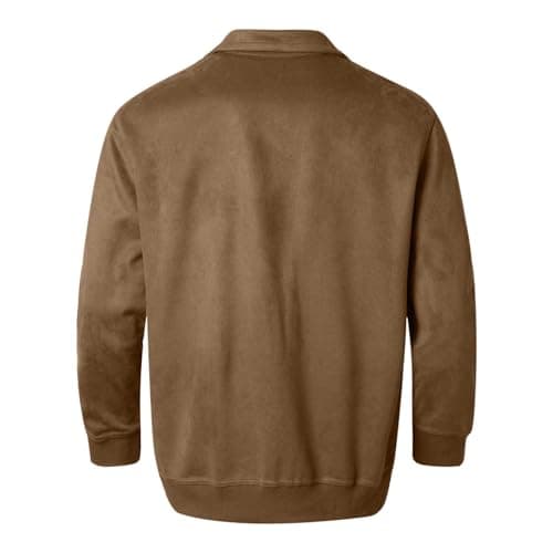 Mens Cardigans with Pockets Wool Pullover Men Henley Shirts Fall Sweater Men Buffalo Jackets Mens Military XXXL Hoodies for Men Xmas Jumpers for Men UK Flannel Jackets for Men (Coffee, XL) — view 4