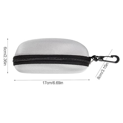 Travel Sunglasses Case - Travel Zipper Eyeglasses Case - Shockproof Eyeglasses Pouch with Felt Lining Holder Belt Clip for Women Children Cycling Camping Hiking Travel — view 5