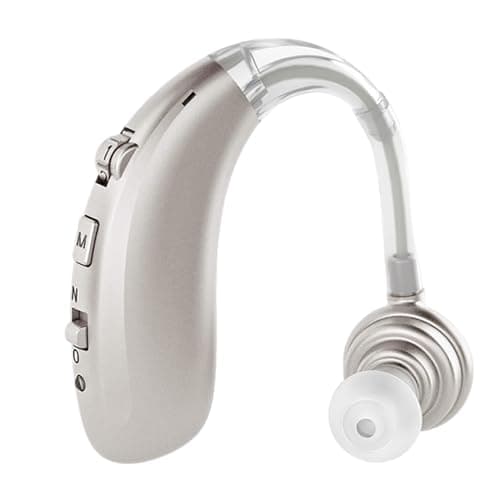 Discoball Rechargeable Sound Enhance Device, Digital Noise Cancelling Headphone, Adjustable Voice Enhance Earphones for Seniors & Adults (Silver,without Bluetooth Function)