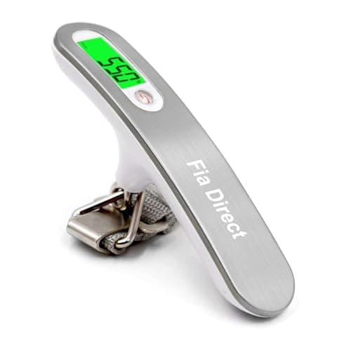 Digital Luggage Scale – Portable Travel Bag Weight Scale with Backlit LCD, Hook & Strap, Accurate Up to 50kg/110lbs, Suitcase Weighing Scales, Heavy Duty Weighing Scales for Luggage (1, Silver White) — view 6