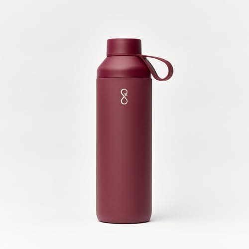 Ocean Bottle Peak Water Bottle 710ml | Slim Stainless Steel Design | Leak Proof, Dishwasher Safe and BPA Free | Suitable for Hot, Cold and Carbonated Drinks | Eco Friendly Bottle (Maroon Dusk) — view 5