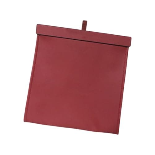 Wiffe Backseat Trash Holder with Foldable PU Shell, Maroon red
