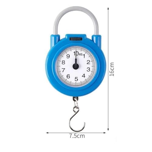 Portable Spring Scale with Hook,Iron Hook Scale,Hanging Mechanical Scale,Multi-Purpose Mini Scale,Luggage Hand Scale for Fishing Grocery(yellow) — view 2