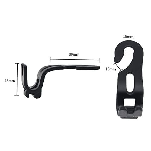 10pcs Car Seat Organizer Auto Hooks PP Black for Headrest — view 3