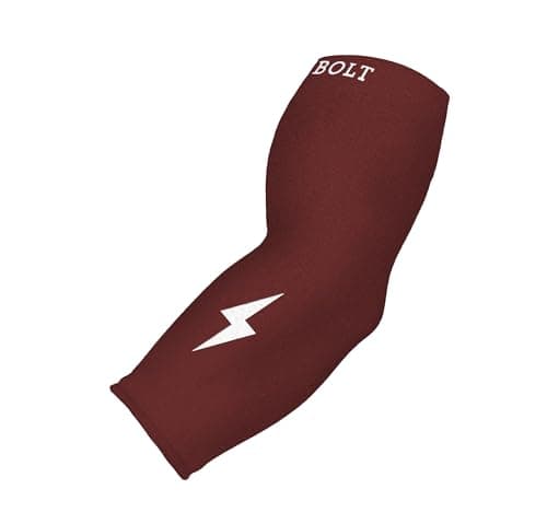 BRUCE BOLT 3/4 Length Graduated Compression Premium Arm Sleeve, Maroon, L-X-L