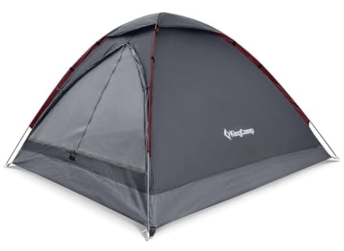 KingCamp 2-3 Man Camping Tent Waterproof 3000mm,Lightweight Dome Tent,Grey
