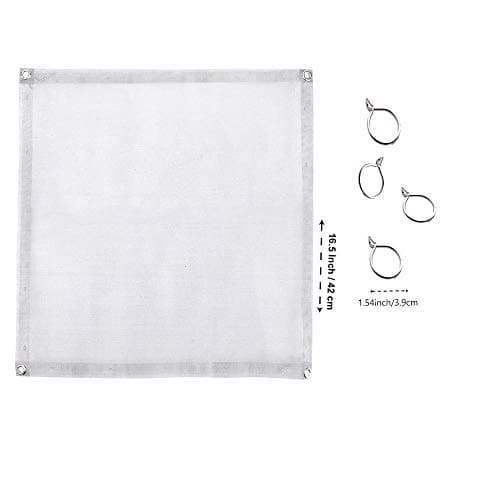 YEASQGS Portable Outdoor Camping Fire Pit Replacement Mesh Foldable Stainless Steel Mesh for Camping Backyard Garden (16.3 * 16.3 inch, Silver) — view 5