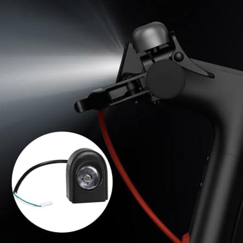 Electric Scooter Front Headlight LED for Xiaomi for m365 1S Pro, High Brightness Replacement Lamp with Long Range, Sturdy ABS Design for Safe Night Travel, Black — view 5