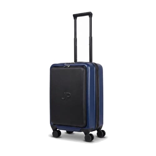 JUST PACK Cabin Suitcase with Laptop Compartment, Hard Shell Carry On Hand Luggage 55x36x20cm, TSA Lock, 8 Spinner Wheels, Lightweight ABS Cabin Bag, Maroon — view 3