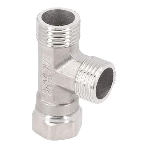 Universal Ball Valve Adapter Valve 3 Way Diverter T Shape Converter for Bath Toilet/Bidet Sprayer Shower Head/G1/2 Pipe Fittings — view 5