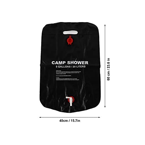 Brrnoo 20L Solar Powered Portable Shower Bag PVC Heating Bath Bag for Camping RV and Outdoor Use — view 4