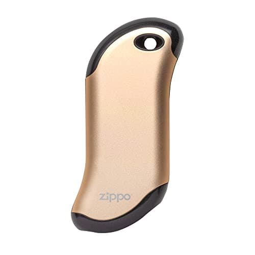 Zippo HeatBank 9s - Rechargeable Hand Warmer - 9 Hour Run Time - 3 Settings - For Indoor & Outdoor Use - Battery & Heat Indicator Light - One Size - Gold