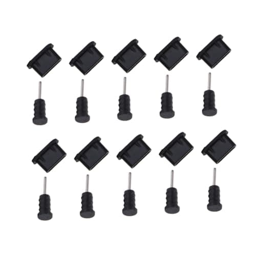 POPETPOP Ear Plugs Silicone Silicon Ear Plugs Anti Dust Plugs Micro USB C Dust Plugs Caps Set Compatible for Type C Charging Port and Earphone Jack Usb Chargers Headphones Earbuds