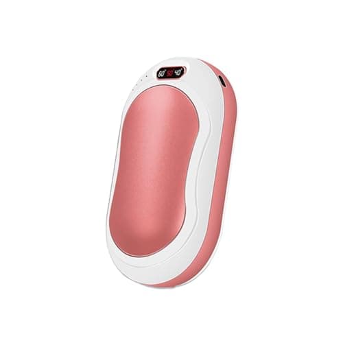 1 Pcs Rechargeable Hand Warmer, Portable USB Hand Warmer Power Bank Electronic Pocket Heater with 3 Heat Settings for Men Women (Rose Gold)