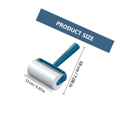 POPETPOP Portable Lint Roller Hair Remover for Pet and Clothes with Strong Viscosity Plastic Material, Navy Sticky Roller for Home Use and Travel Cleaning — view 2