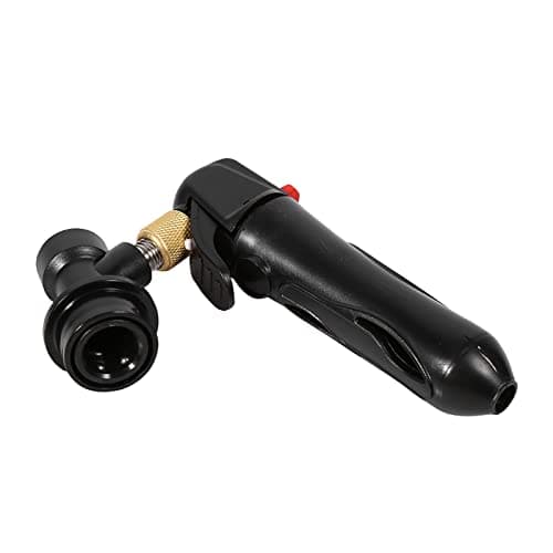 SUNGOOYUE CO2 Keg Charger Portable CO2 Injector Draft Beer Dispenser Glass Reinforced Nylon with Brass Valve Ball Lock Trigger Control for Homebrew Soda Beer Wine Cornelius Kegs (Black)