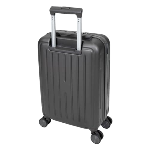 SKYFLITE Modern Hardshell Luggage Trunk, 55 cm, 35L Capacity, Navy/Silver/Charcoal, 8 Wheels (Charcoal) — view 3