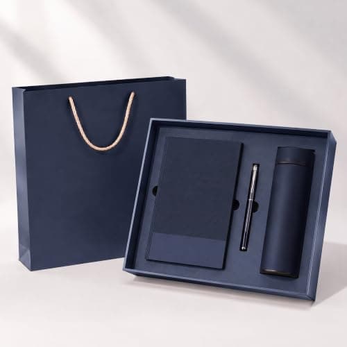 SIMDAO Notebook and Pen Gift Set - A5 Business Notepad with Pen & Insulated Water Bottle, Executive Notebook in Gift Box for Work, Office, Study, New Job & Appreciation Gifts for Men Women