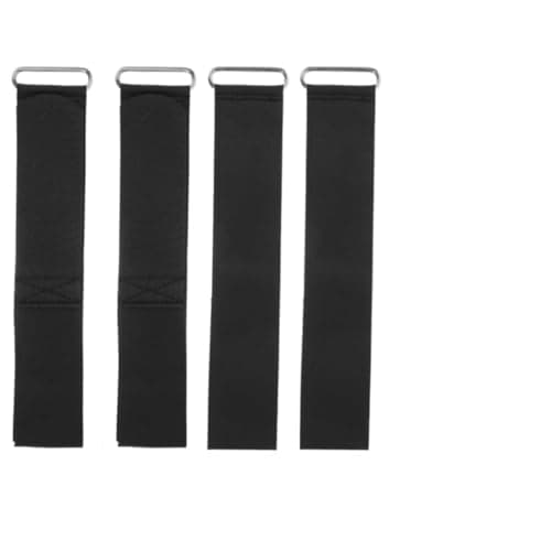 Nylon Heavy Duty Reusable Hook and Loop Cinch Straps Extra Strong Adjustable Tie Downs for Cables, Luggage, Tyre Straps, Bundles (4 Pack,17.8in x 1.96in,Black)