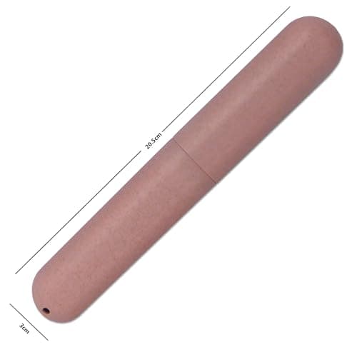 Dental Aesthetics Wheat Straw Toothbrush Travel Case x 1 (Pink) — view 4