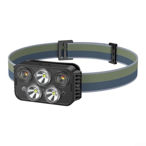 USB C Rechargeable Headlamp 6 Light Modes Green — view 2