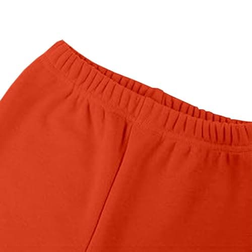 Girls' Leggings 116 Cotton High Waist Slim Tight Trousers Comfortable Soft Relax Trousers Windproof Lightweight Thermal Leggings Slim Fit Foot Leggings Available Daily Travel, orange, 160 cm — view 3