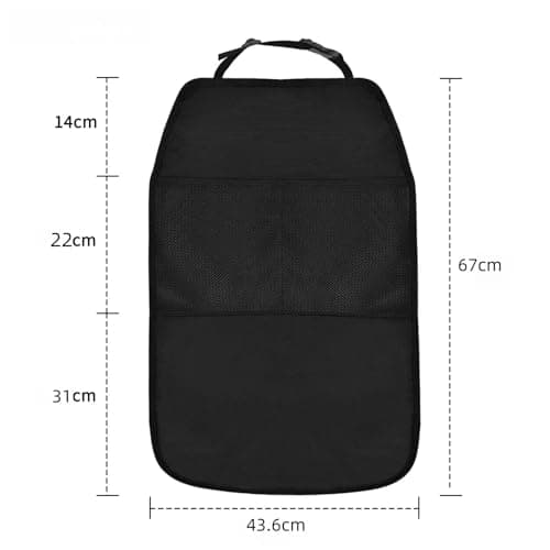 Car Seat Kick Mats Kick Mats Back Seat Protector for Kids Waterproof and Stain Resistant Seat Protectors Adjustable Car Backseat Organizer Car Seat Protector Car Back Seat Organizer for Kids 1PC — view 2