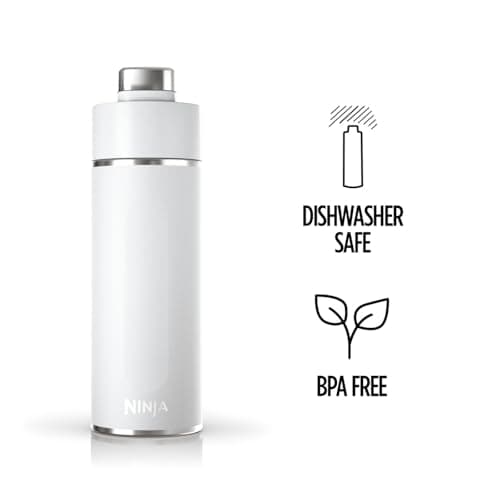 Ninja Thirsti Water Bottle and Flask 700 ML with Leak-Proof Lid, White — view 6